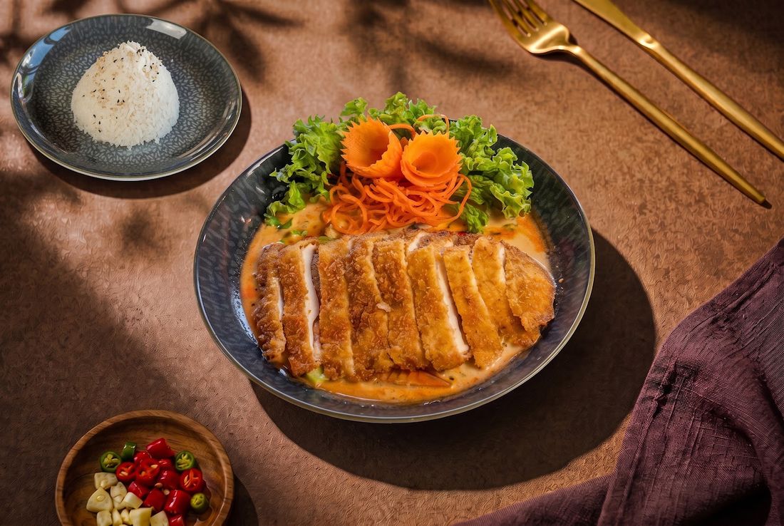 54. Red Curry with Crispy Chicken