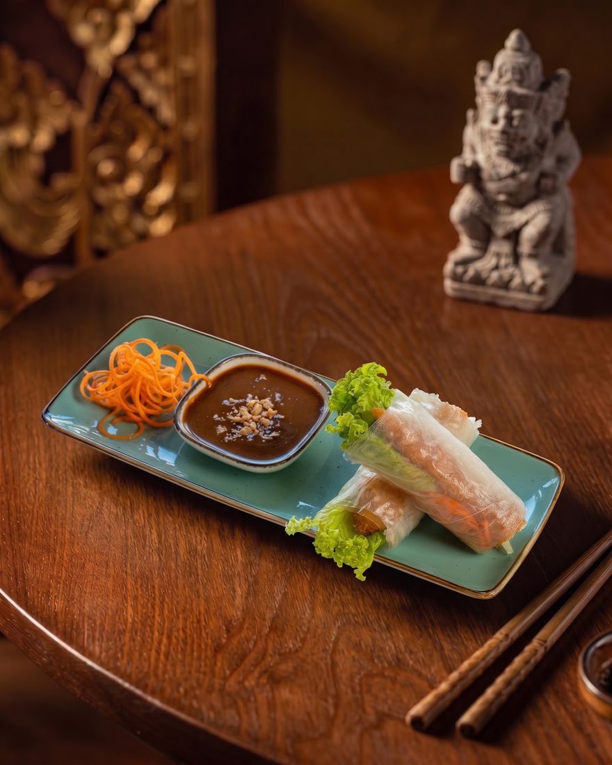 21. Goi Cuon with Fried Salmon
